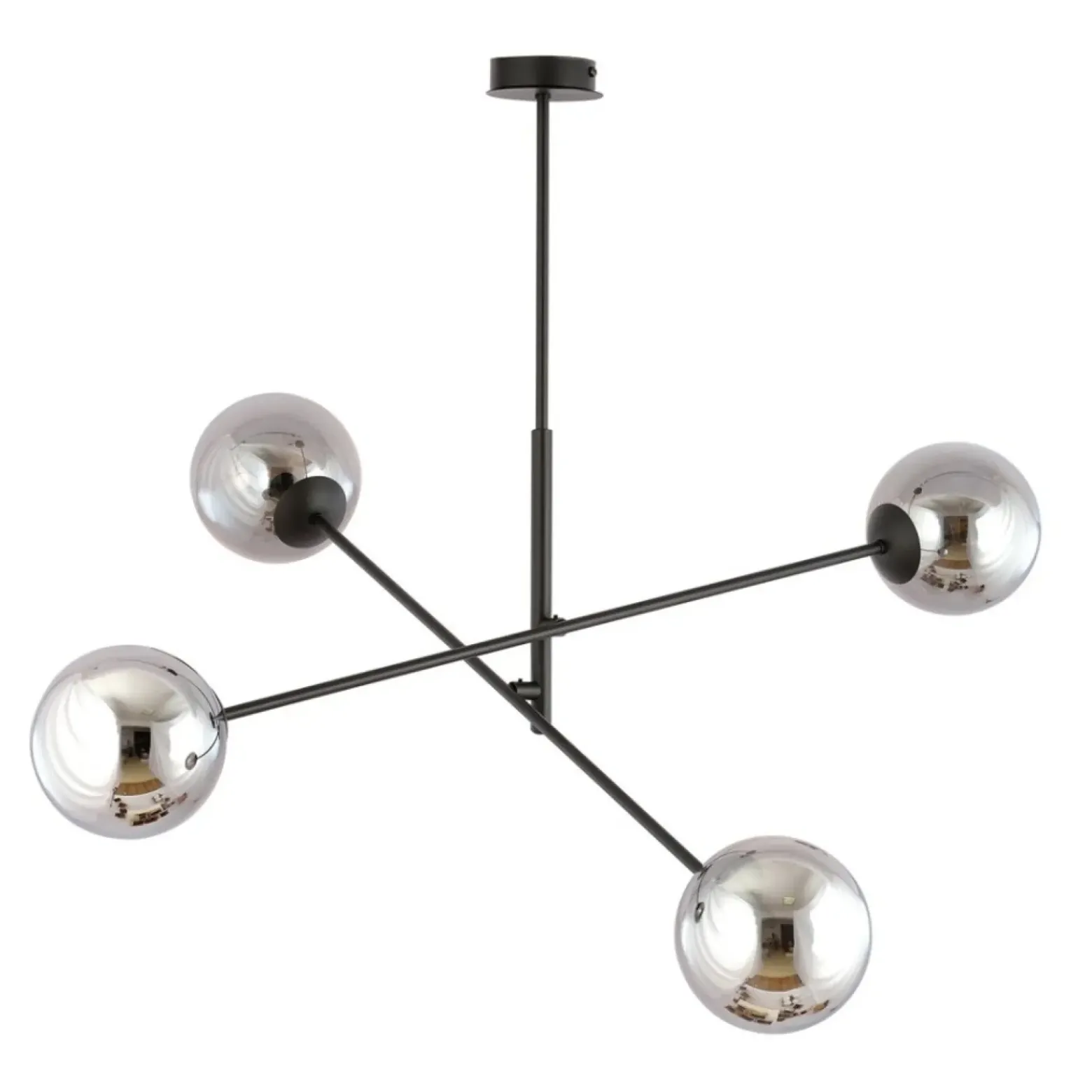 Best Nowoczesna lampa wisząca z grafitowymi kloszami 1167/4 LINEAR | Kaja Żyrandole Nowoczesne