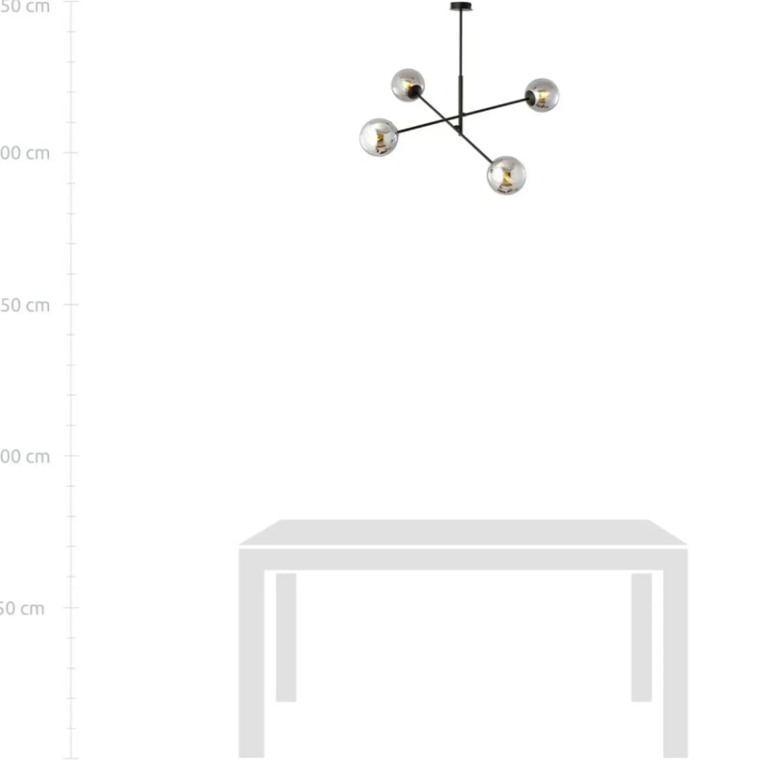 Best Nowoczesna lampa wisząca z grafitowymi kloszami 1167/4 LINEAR | Kaja Żyrandole Nowoczesne