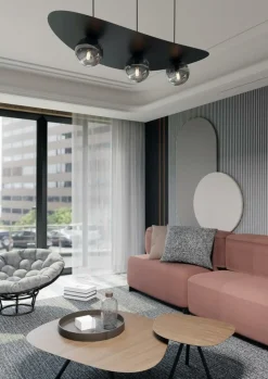 Cheap Nowoczesna lampa wisząca z grafitowymi kloszami 1300/3 z serii AURA Żyrandole Nowoczesne