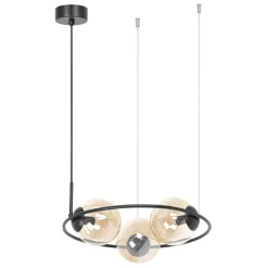 Cheap Nowoczesna lampa wisząca z bursztynowymi kloszami K-5124 z serii VENTA Żyrandole Nowoczesne
