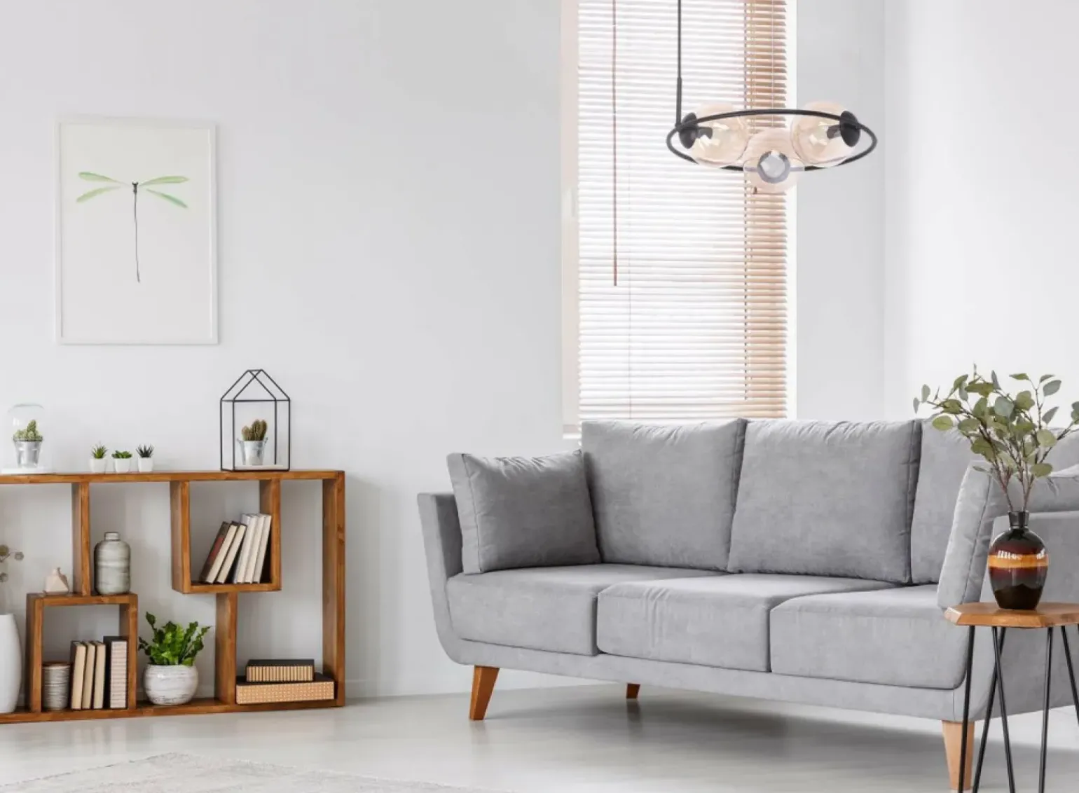 Cheap Nowoczesna lampa wisząca z bursztynowymi kloszami K-5124 z serii VENTA Żyrandole Nowoczesne