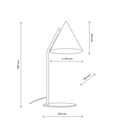 Sklep Kaja Nowoczesna lampka stołowa - stożek TK 16009 CONO BLACK | Kaja