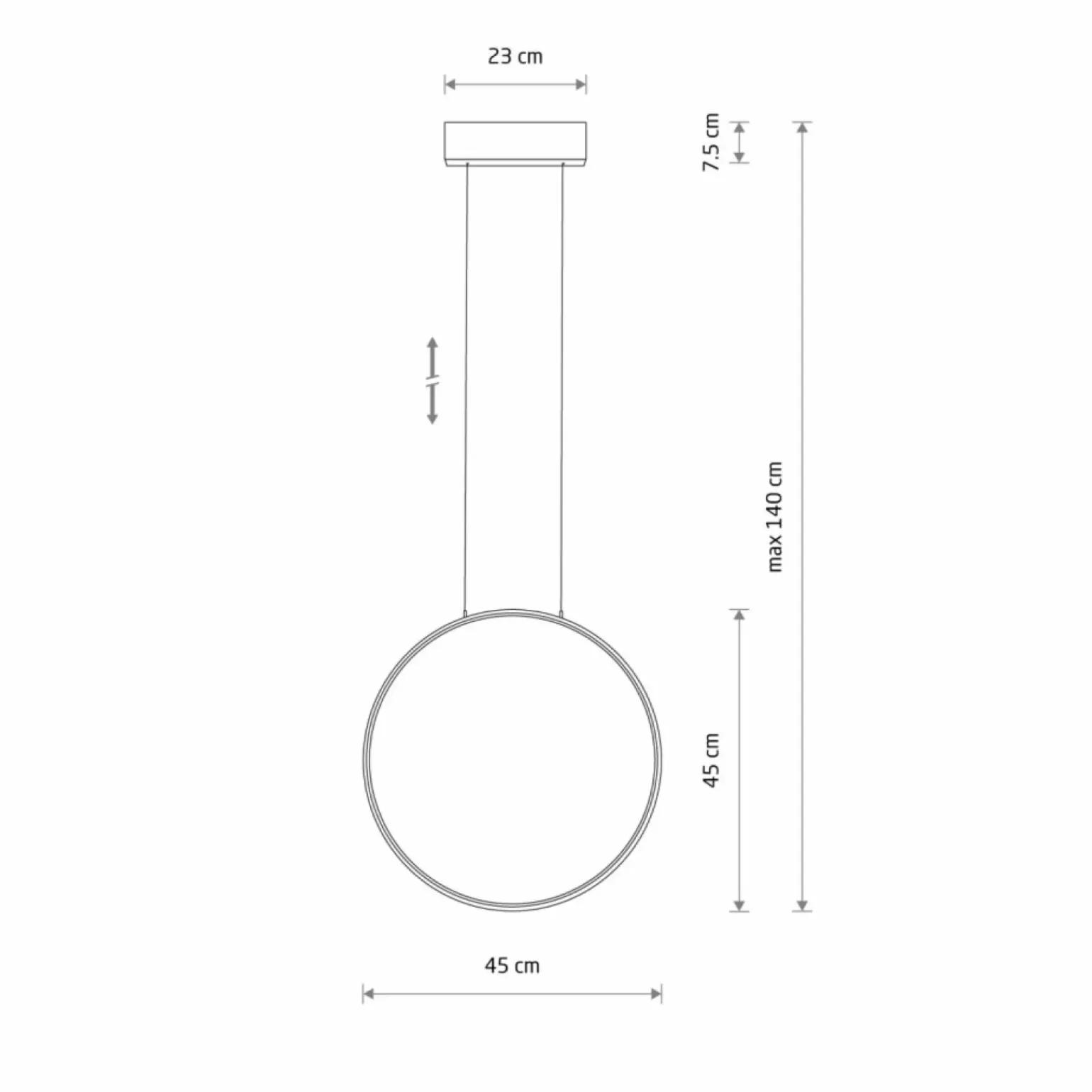Best Nowoczesna, ledowa lampa koło 3000K ⌀45cm 10810 CIRCOLO LED | Kaja Żyrandole Nowoczesne