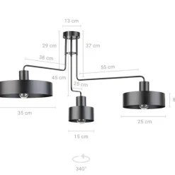 Cheap Nowoczesna, minimalistyczna lampa do salonu SIG 31553 z serii VASCO Żyrandole Nowoczesne