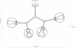 Hot Nowoczesna, molekularna lampa sufitowa TK 2730 FAIRY | Kaja Żyrandole Nowoczesne
