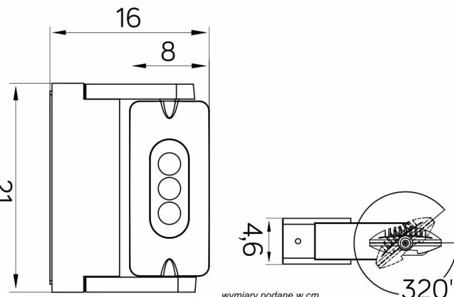 Sklep Kaja Nowoczesna oprawa LED, kinkiet, ruchomy 6144S-1 z serii RADIUS | Kaja Oświetleni