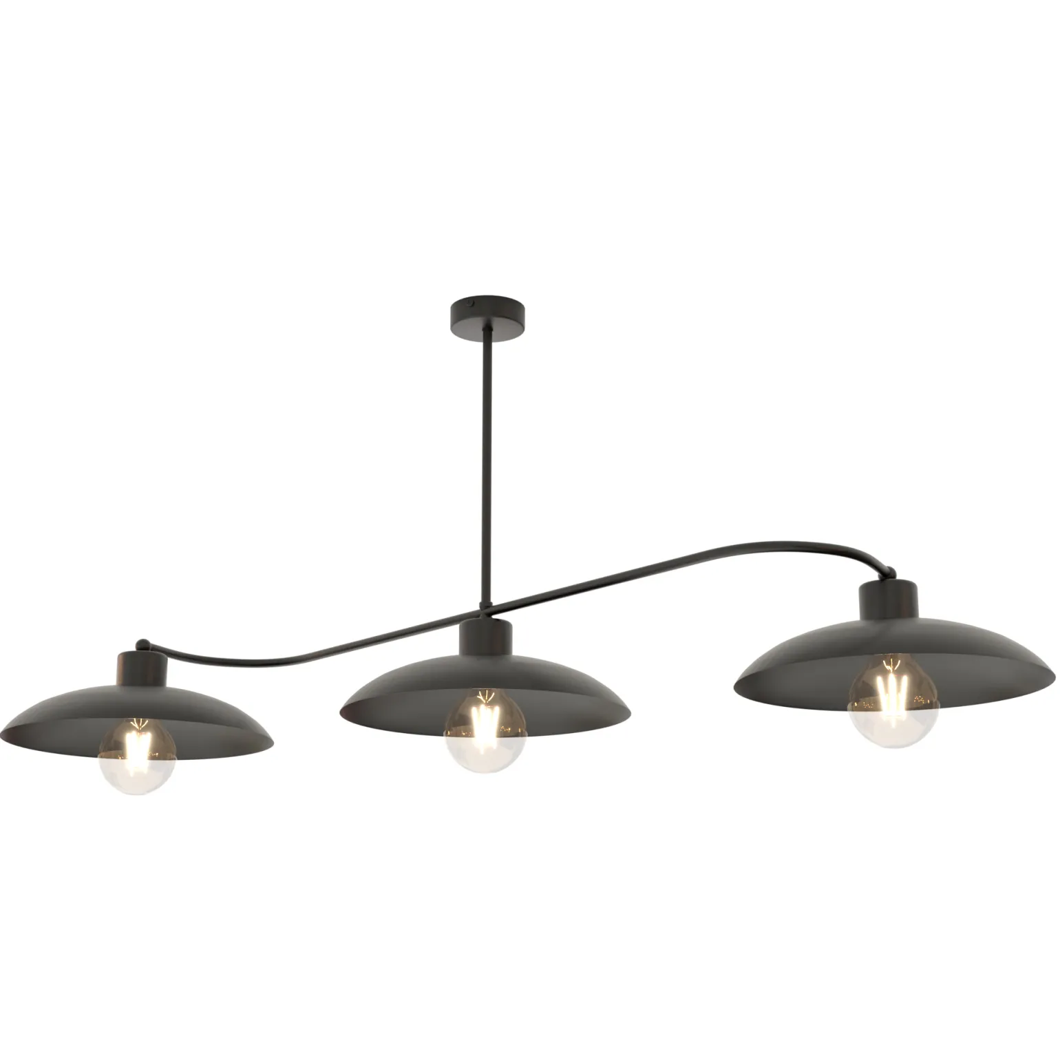 Sklep Kaja Nowoczesna, potrójna lampa do kuchni 1353/3 FOSTER 3 BLACK | Kaja