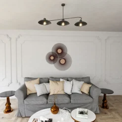 Sklep Kaja Nowoczesna, potrójna lampa do kuchni 1353/3 FOSTER 3 BLACK | Kaja