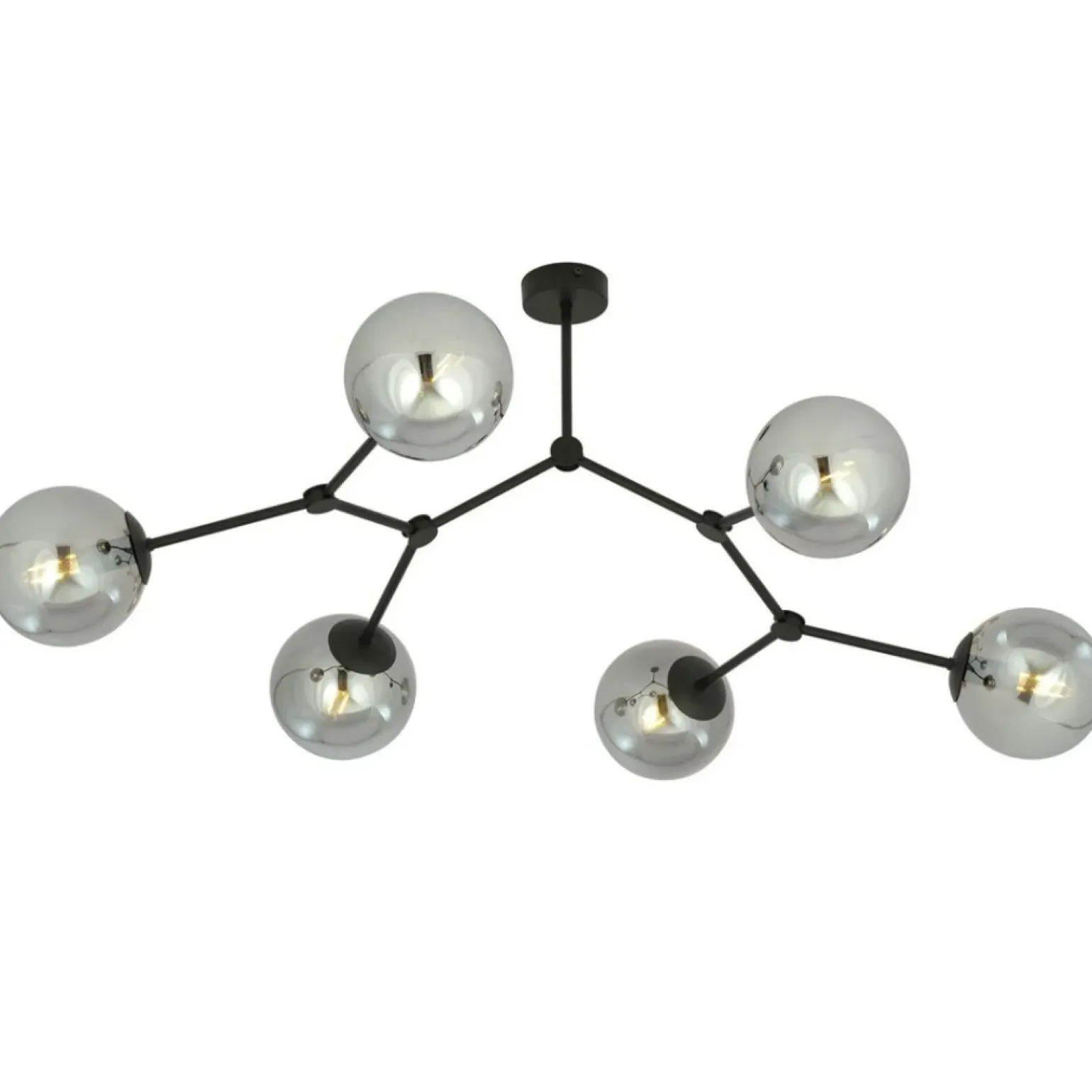 Best Sale Nowoczesna, szeroka lampa z ciemnymi kloszami 1134/6 SPACE | Kaja Żyrandole Nowoczesne