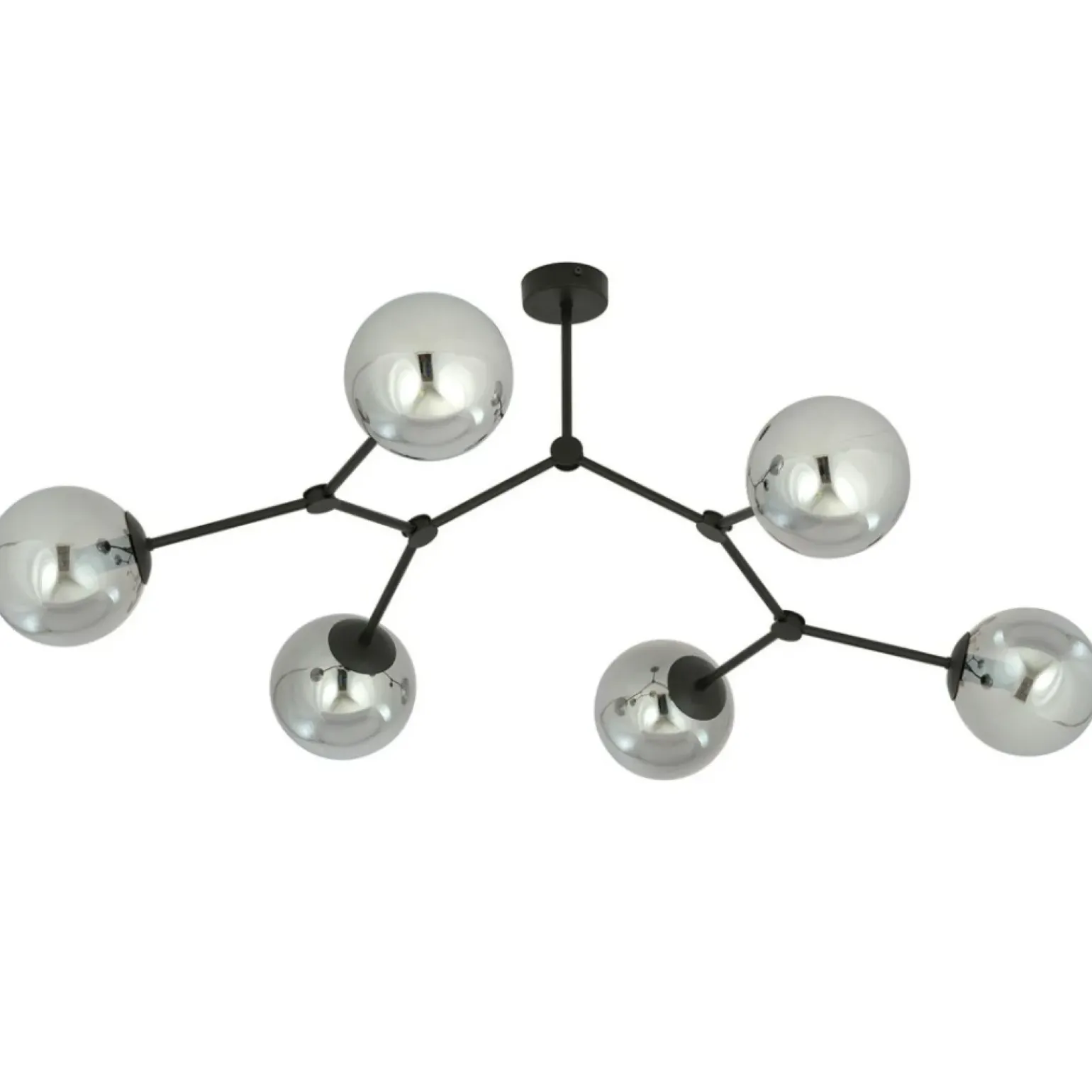 Best Sale Nowoczesna, szeroka lampa z ciemnymi kloszami 1134/6 SPACE | Kaja Żyrandole Nowoczesne