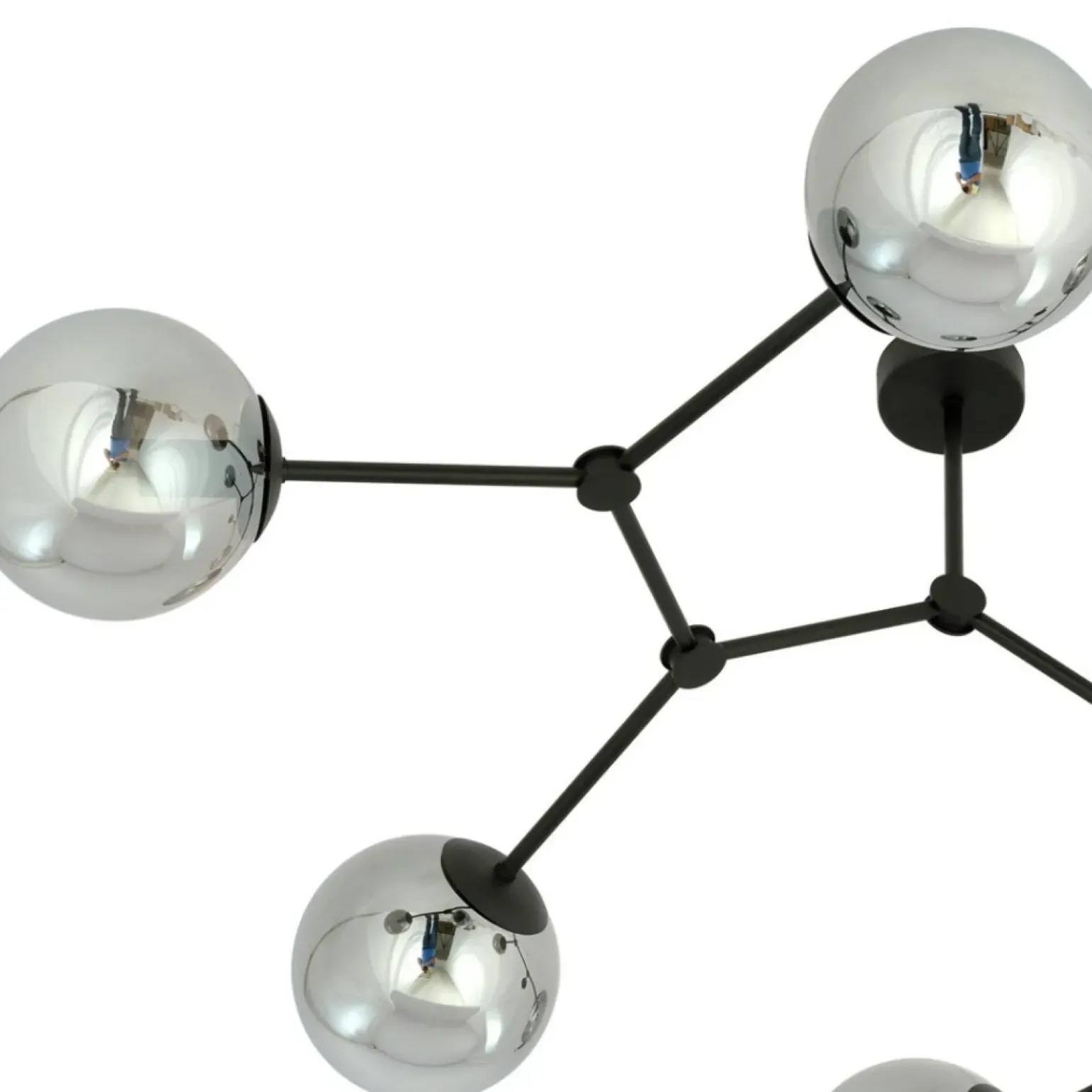 Best Sale Nowoczesna, szeroka lampa z ciemnymi kloszami 1134/6 SPACE | Kaja Żyrandole Nowoczesne