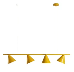 Best Nowoczesna, żółta lampa wisząca nad stół 1108L14 z serii FORM | Kaja Żyrandole Nowoczesne