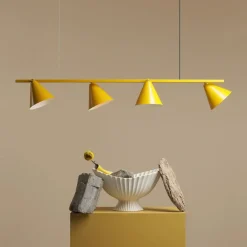 Best Nowoczesna, żółta lampa wisząca nad stół 1108L14 z serii FORM | Kaja Żyrandole Nowoczesne