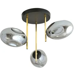 Store Nowoczesna, złoto-grafitowa lampa sufitowa 1274/3 z serii ARGO | Kaja Żyrandole Nowoczesne