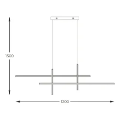 Hot Nowoczesne nad stół w salonie 22008P-BK/GD EDGE | Kaja Żyrandole Nowoczesne