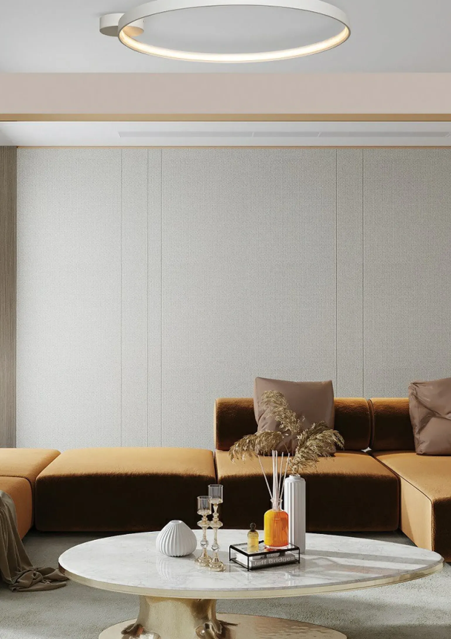 Fashion Nowoczesny, biały, ledowy plafon na bazie koła LA0769 z serii CIRCLE Żyrandole Nowoczesne