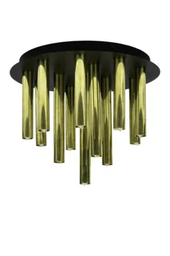 Sklep Kaja Nowoczesny, czarno-złoty plafon na bazie koła 108504 z serii GOCCE