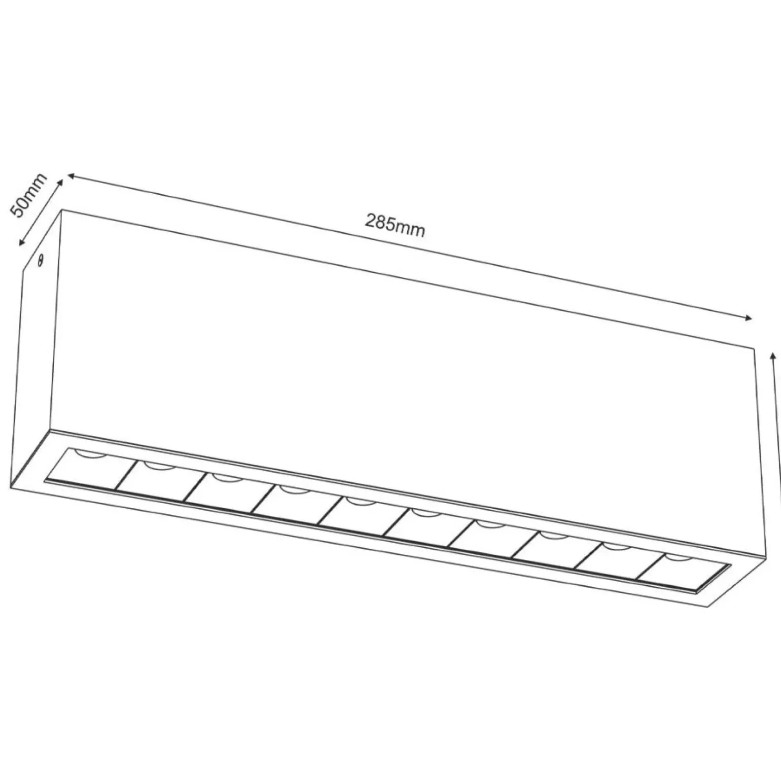 Sklep Kaja Nowoczesny downlight do holu 9x28,5cm LED 4000K ANT 1042 serii A-GLARE