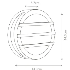 Sklep Kaja Nowoczesny kinkiet ścienny, zewnętrzny ANO-2W z serii ANO