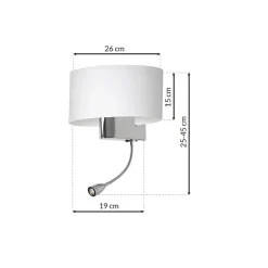 Sklep Kaja Nowoczesny kinkiet ścienny z doświetleniem ML6372 z serii CASINO | Kaja Oświetle