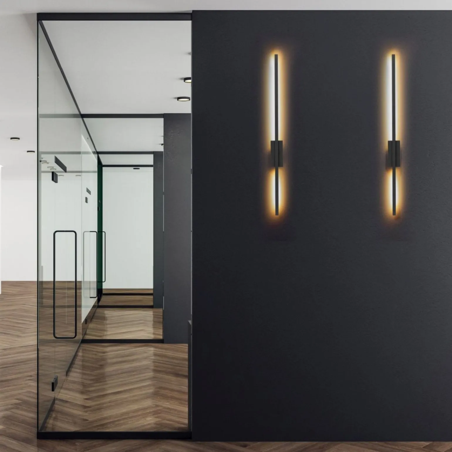 Sklep Kaja Nowoczesny kinkiet do oświetlenia holu TK 6627 FLASH BLACK | Kaja