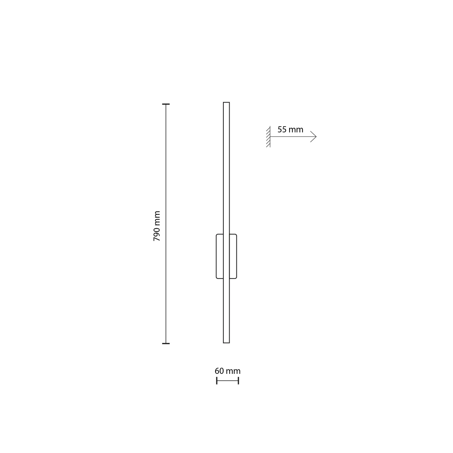 Sklep Kaja Nowoczesny kinkiet do oświetlenia holu TK 6627 FLASH BLACK | Kaja