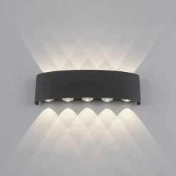 Sklep Kaja Nowoczesny kinkiet ogrodowy LED, góra-dół 9489-13 z serii CARLO | Kaja