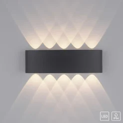 Sklep Kaja Nowoczesny kinkiet ogrodowy LED, góra-dół 9489-13 z serii CARLO | Kaja