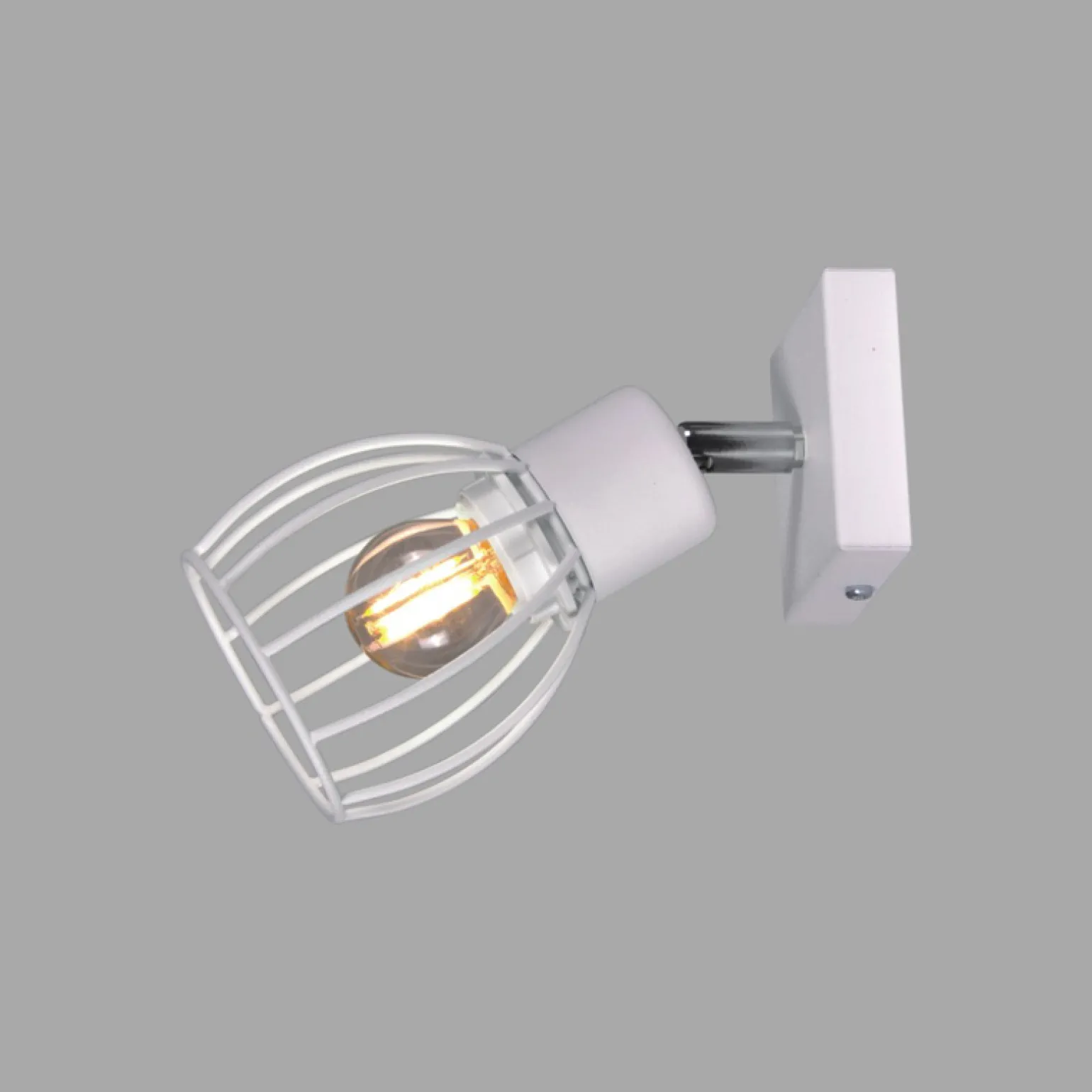 Sklep Kaja Nowoczesny kinkiet z drucianym kloszem K-4574 MIKA WHITE | Kaja