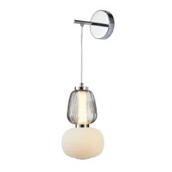 Sklep Kaja Nowoczesny, ledowy kinkiet do sypialni WL-98374-18W-CH ERIS | Kaja