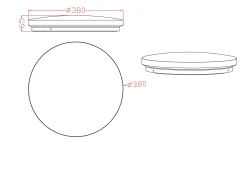 Sklep Kaja Nowoczesny, ledowy plafon do salonu LP-335/1C M 4BK - BABILON | Kaja