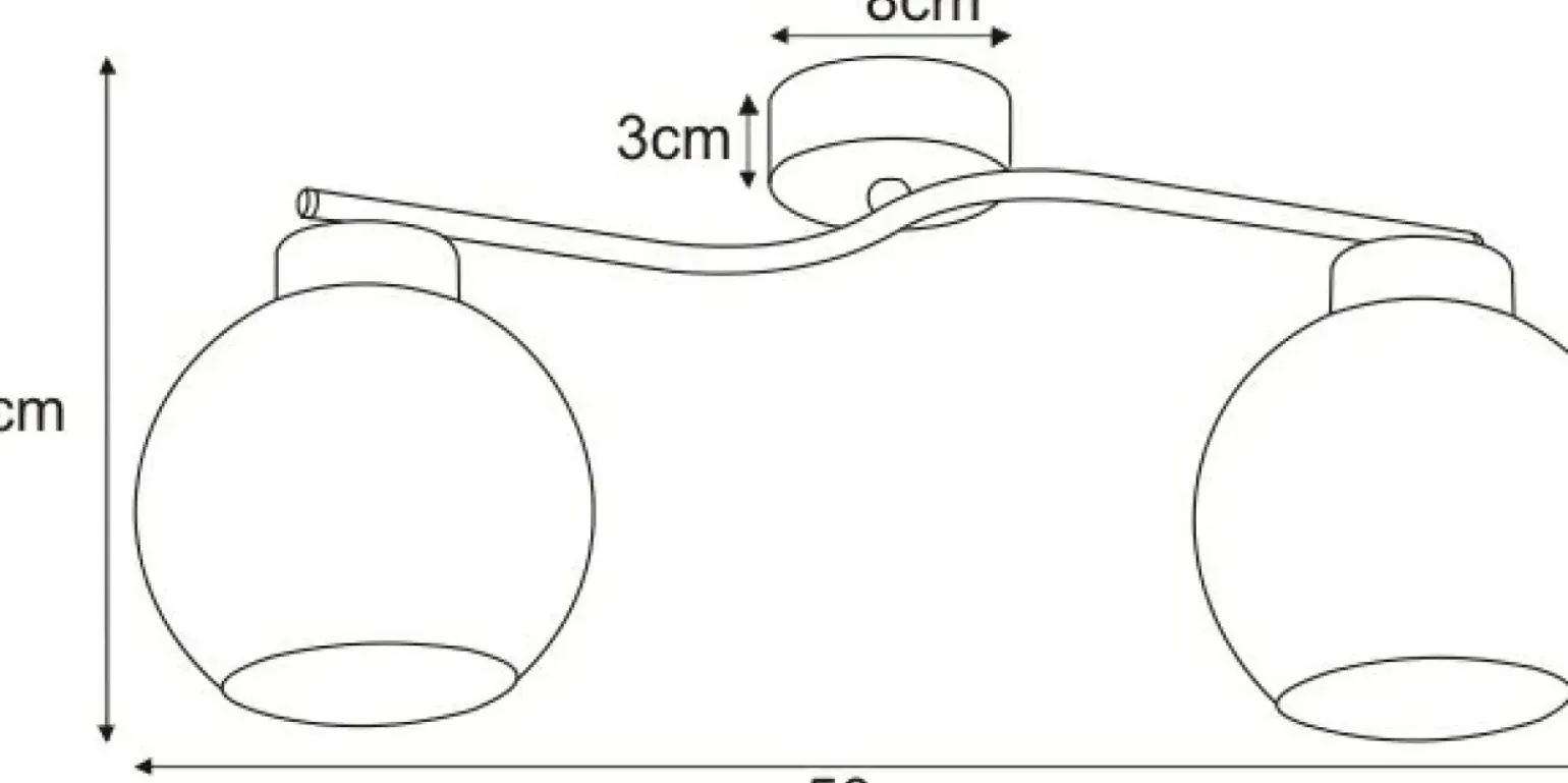 Discount Nowoczesny plafon z dymionymi kloszami K-2624 AIDEN | Kaja Oświetlenie Żyrandole Nowoczesne