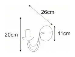 Sklep Kaja Nowoczesny, świecznikowy kinkiet K-3998 BARTEZ II | Kaja Oświetlenie