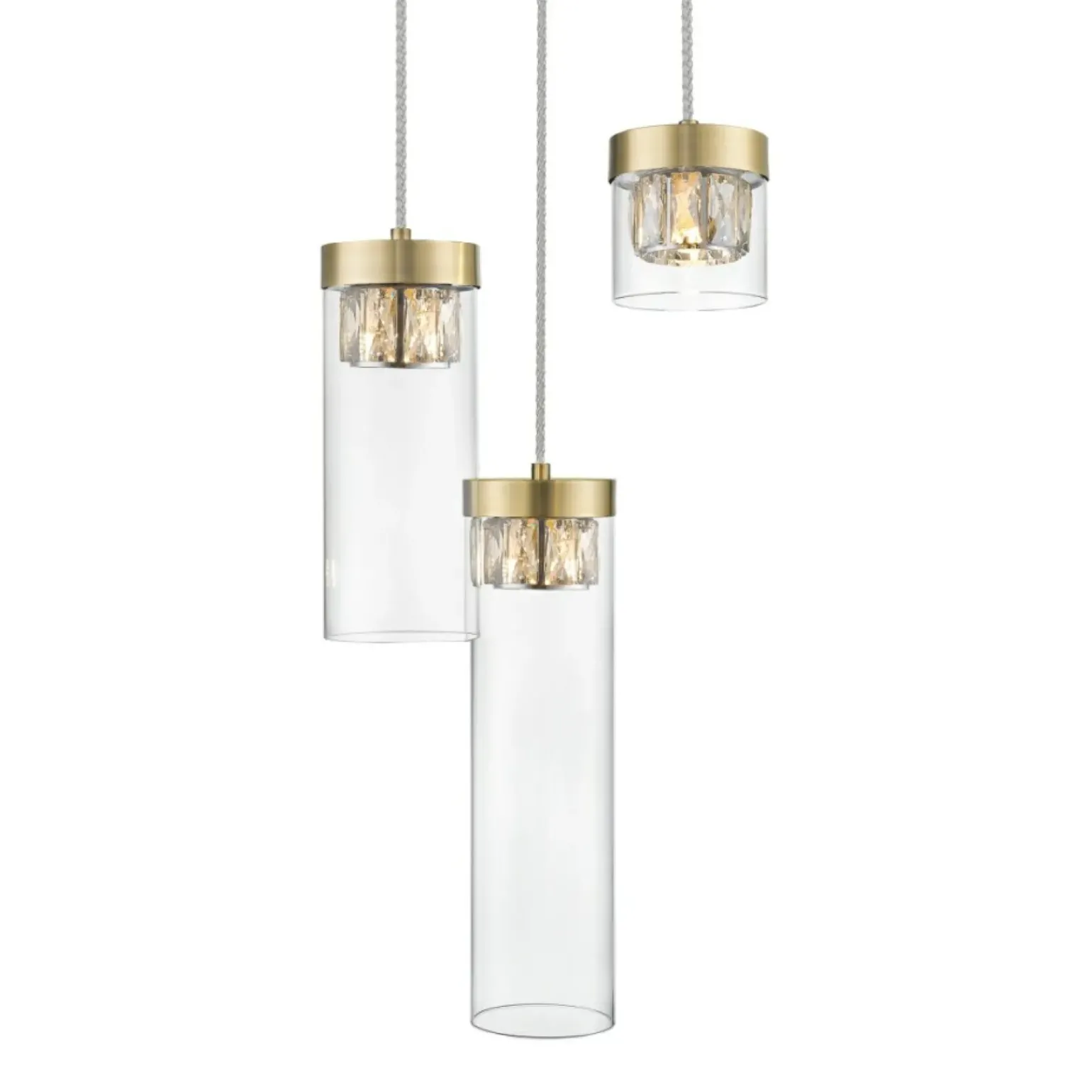 Discount Nowoczesny żyrandol do sypialni P0389-03D-0FD2 GEM| Kaja Oświetlenie Żyrandole Nowoczesne