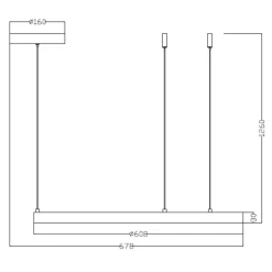 Hot Nowoczesny żyrandol LED do sypialni LP-033/1P S GD z serii MIDWAY Żyrandole Nowoczesne