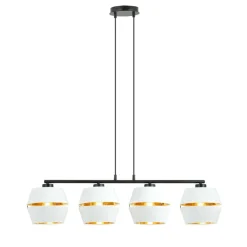 Best Nowoczesny żyrandol z czterema abażurami 1182/4 z serii PIANO | Kaja Żyrandole Nowoczesne