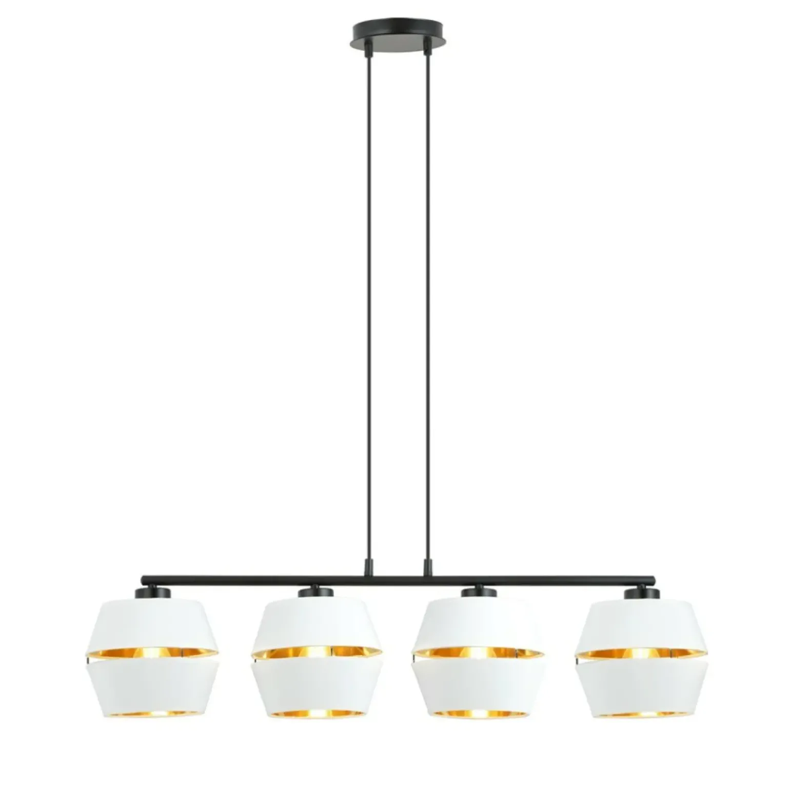 Best Nowoczesny żyrandol z czterema abażurami 1182/4 z serii PIANO | Kaja Żyrandole Nowoczesne