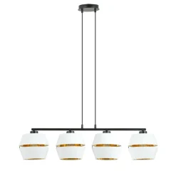 Best Nowoczesny żyrandol z czterema abażurami 1182/4 z serii PIANO | Kaja Żyrandole Nowoczesne