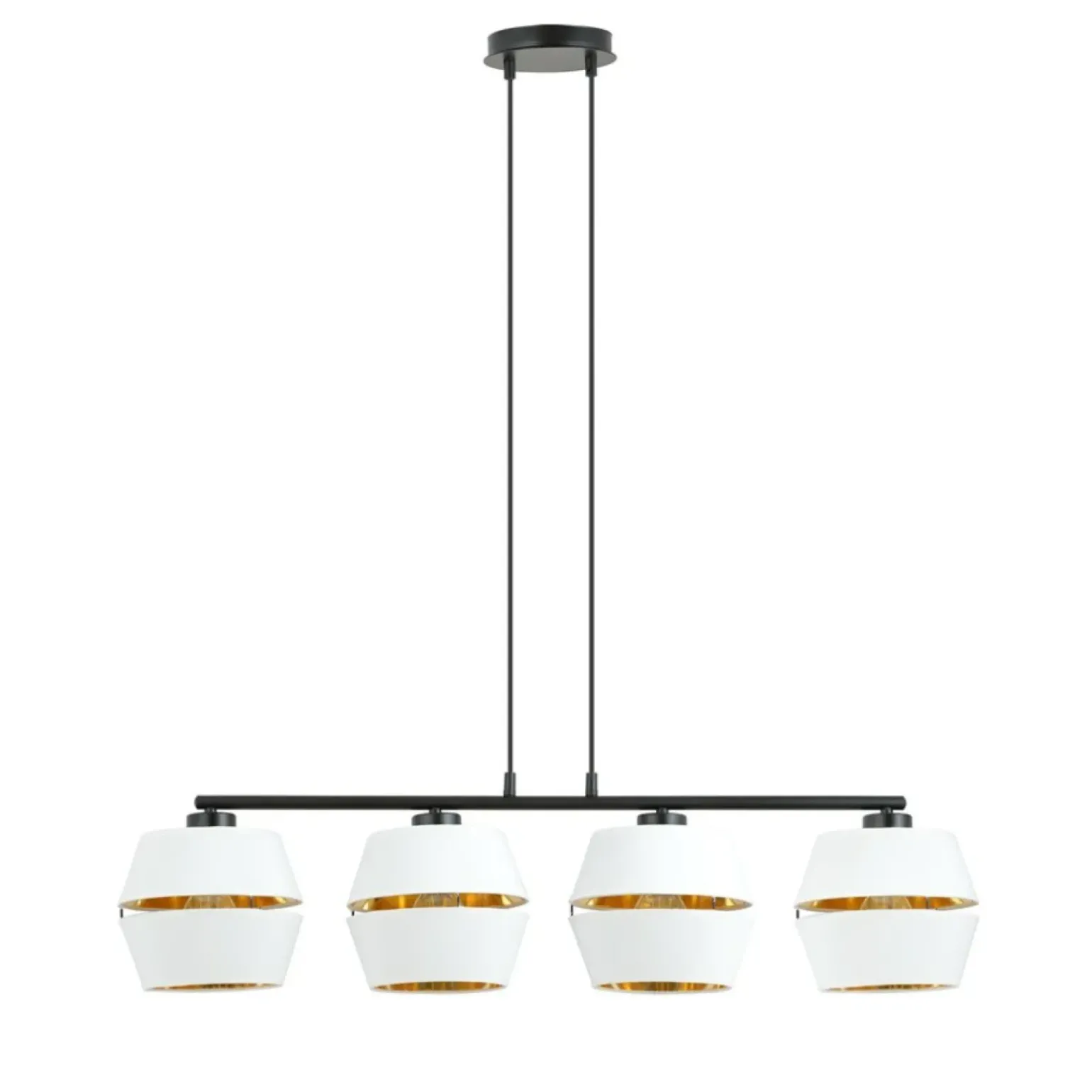 Best Nowoczesny żyrandol z czterema abażurami 1182/4 z serii PIANO | Kaja Żyrandole Nowoczesne