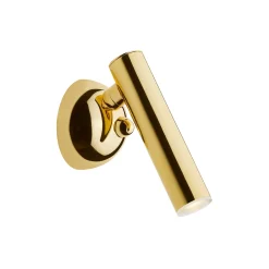 Sklep Kaja Nowoczesny, złoty kinkiet z wąską tubą LED W0461-01A-K4K4 z serii LOYA