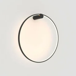 Sklep Kaja Obręcz ścienna, ledowy ring ⌀60 LP-999/1W S BK MIRROR | Kaja