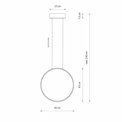 Cheap Obręcz LED pionowy układ 4000K ⌀45cm 10860 CIRCOLO LED | Kaja Żyrandole Nowoczesne
