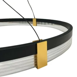 Cheap Obręcz LED ze złotymi elementami LP-0407/1P M BK TRIANGLE PLUM | Kaja Żyrandole Nowoczesne