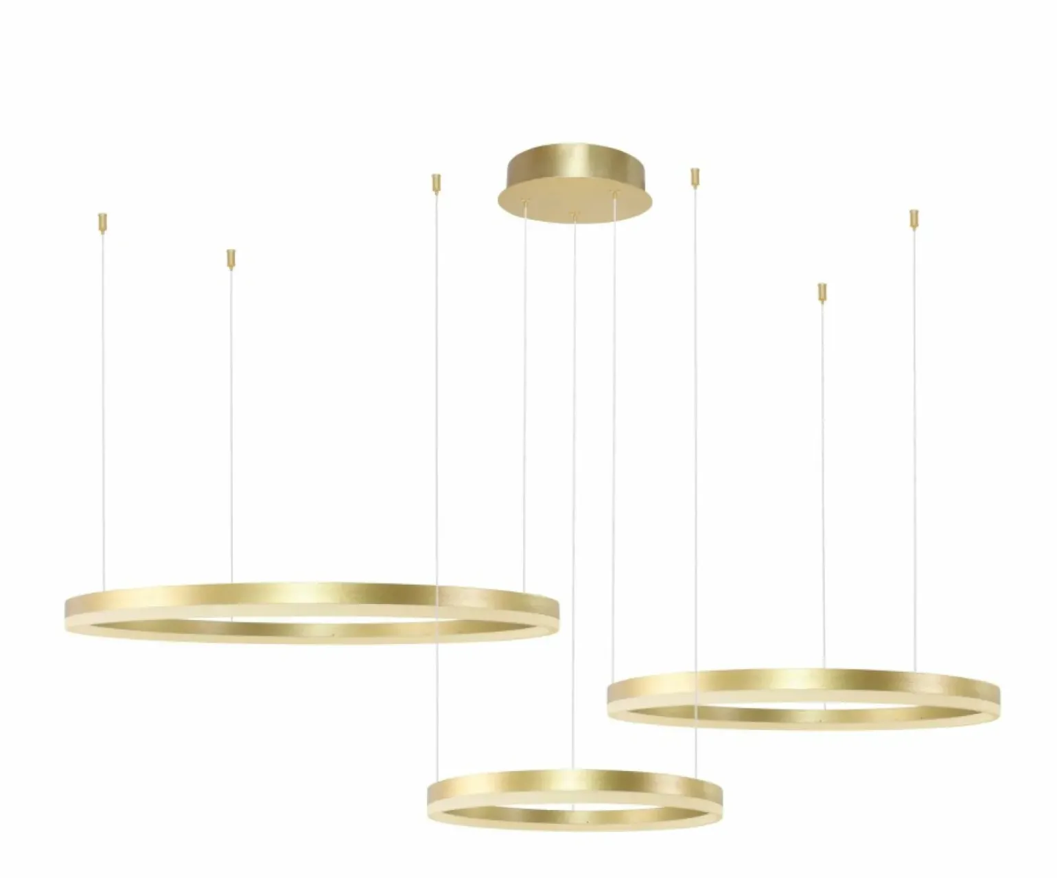 Best Obręcze LED szczotkowane złoto, pilot w zestawie AZ4976 HALO | Kaja Żyrandole Nowoczesne