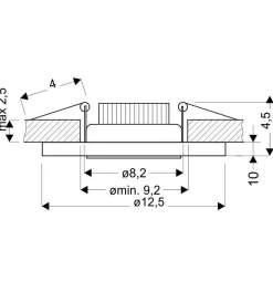 Sklep Kaja Oczko podtynkowe, wbudowany LED o mocy 10W 2273693 z serii RING | Kaja Oświetlen