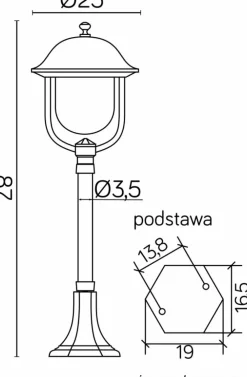 Sklep Kaja Ogrodowa lampa stojąca w czarnym kolorze K 5002/3/O z serii PRINCE | Kaja Oświet