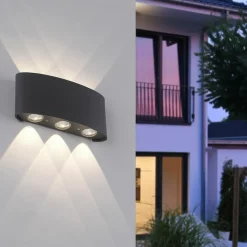 Sklep Kaja Ogrodowy kinkiet LED świecący góra-dół 9488-13 z serii CARLO | Kaja