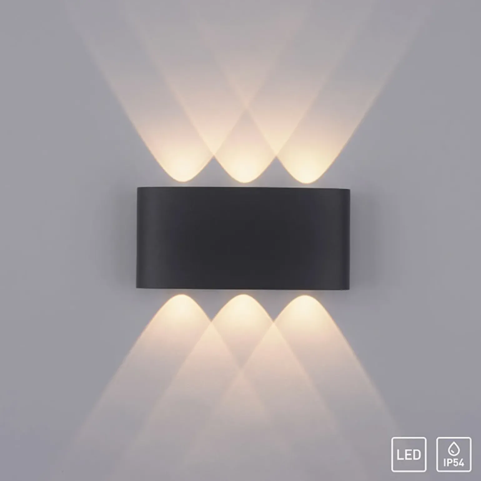 Sklep Kaja Ogrodowy kinkiet LED świecący góra-dół 9488-13 z serii CARLO | Kaja