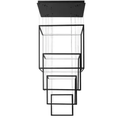 Store Ogromna lampa wisząca czarna LED AZ3139 OPERA | Kaja Oświetlenie Żyrandole Nowoczesne