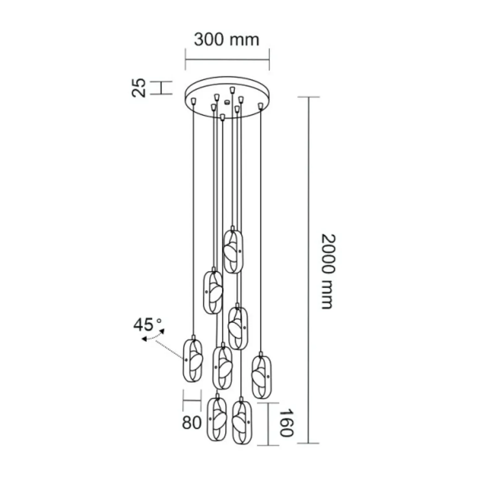 Best Sale Okazała lampa do oświetlenia klatki schodowej ANT 8539 FUROKU | Kaja Żyrandole Nowoczesne